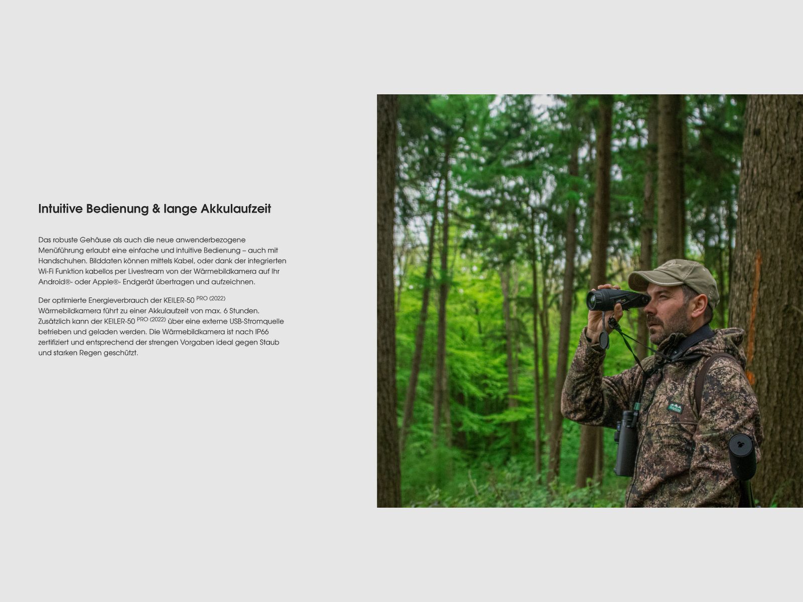 Cámara térmica Liemke Keiler 50 PRO 2022 con correa y detector de 12µm