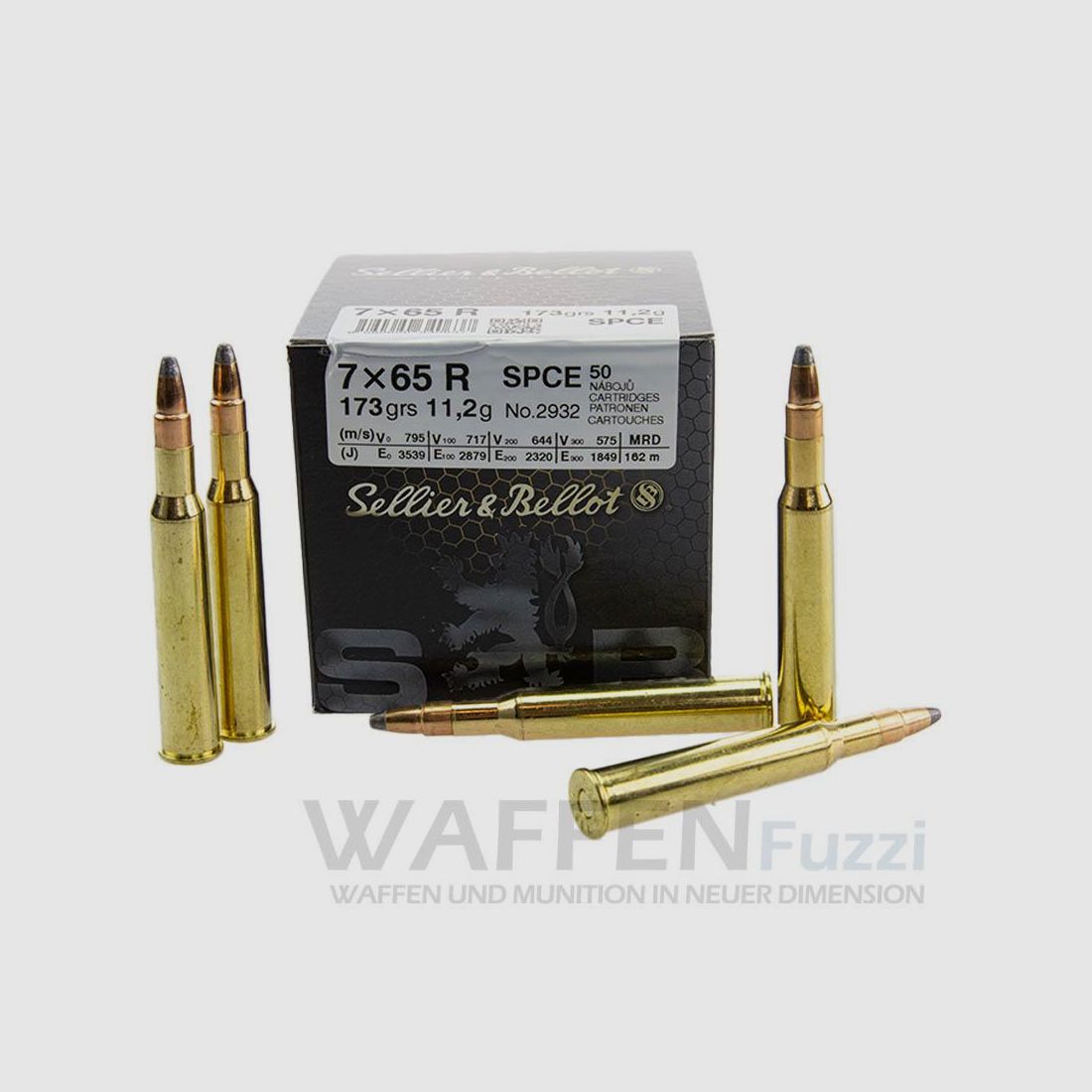 S&B 7x65R Teilmantel SPCE 173grs 50 Schuss