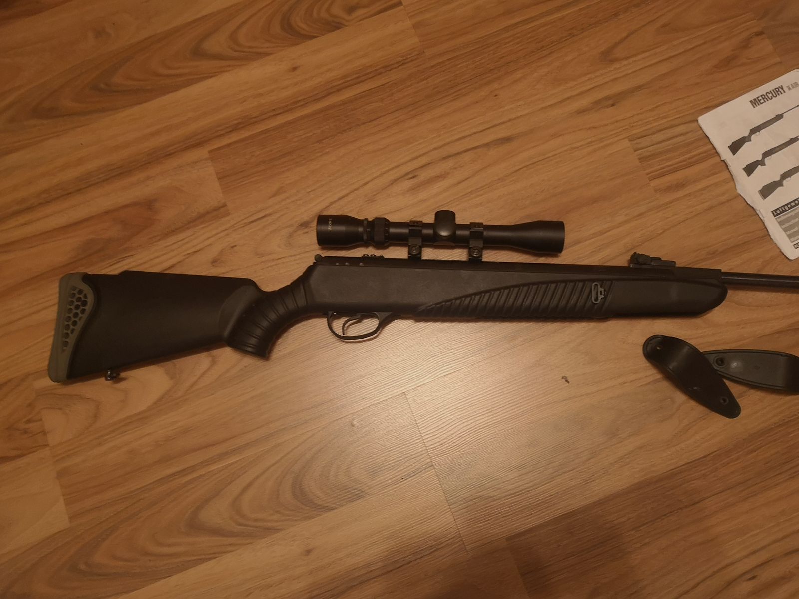 Mercury 85XTac Knikloop Luchtgeweer Set 4,5mm Diabolos incl. 3-9x32 Richtkijker Tas