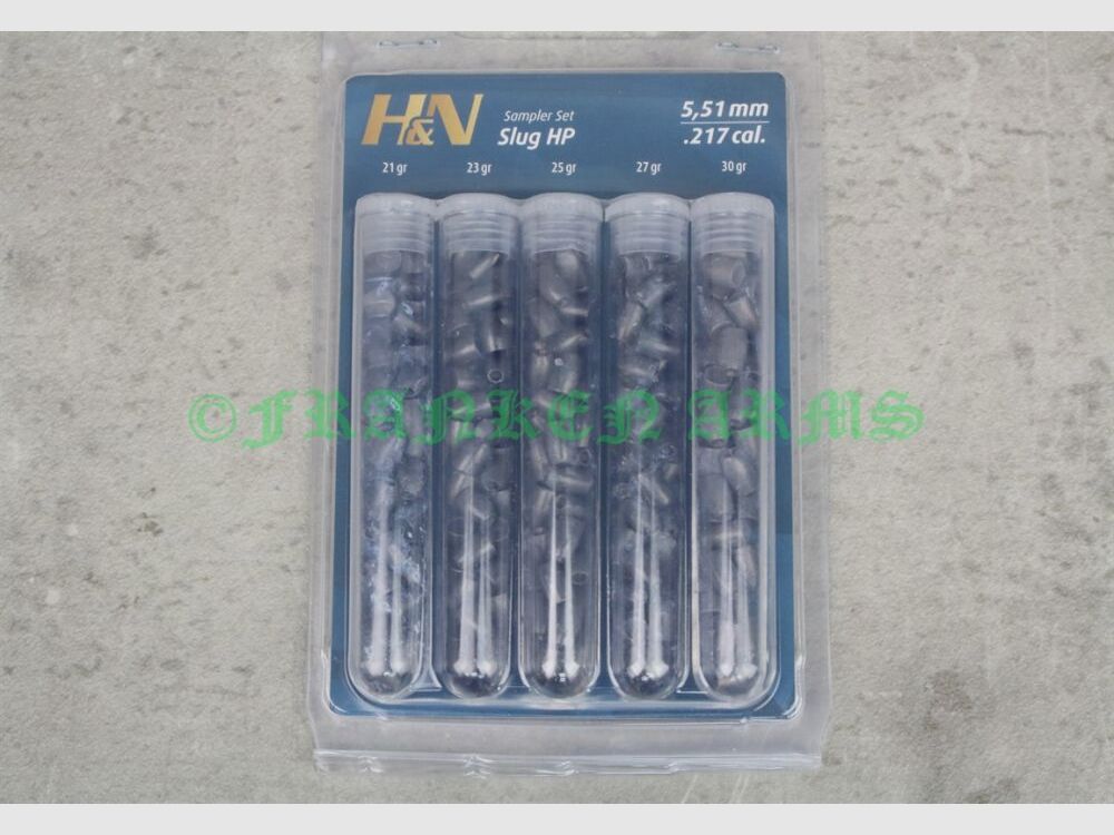 H&N Test Bullets SLUG HP 5.51mm .217 150 pieces