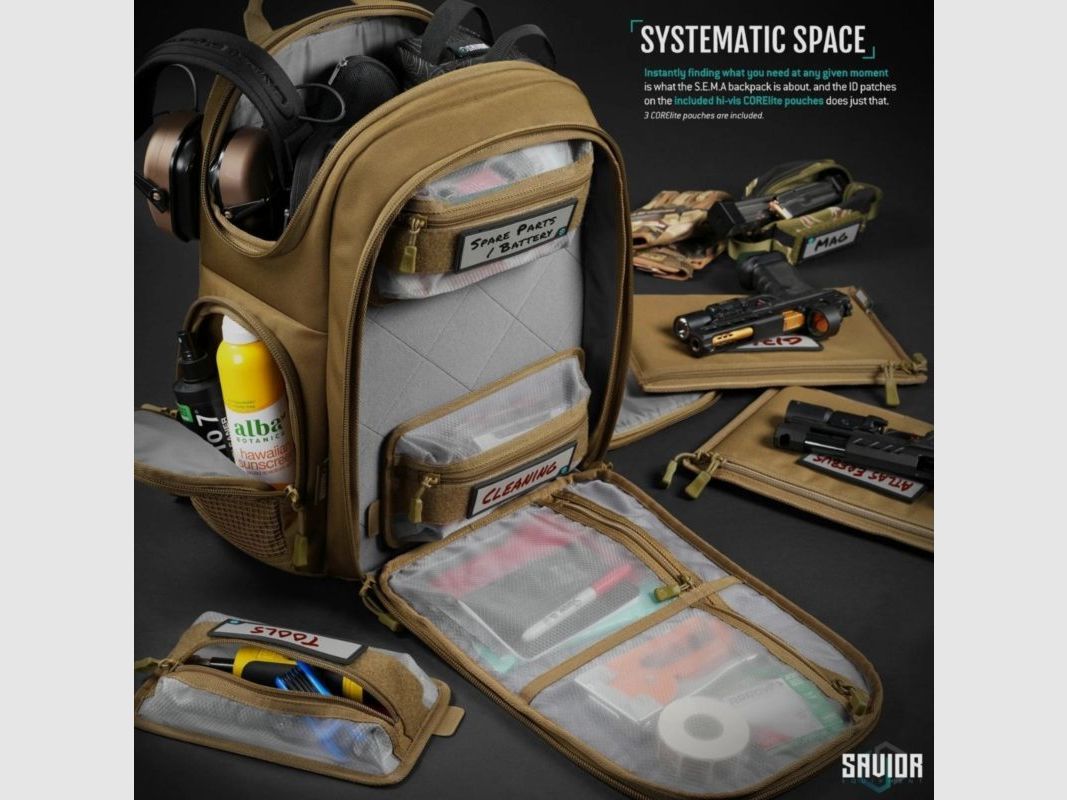 Savior – Compact S.E.M.A. Pistol Backpack, Tan, image 3 of 6