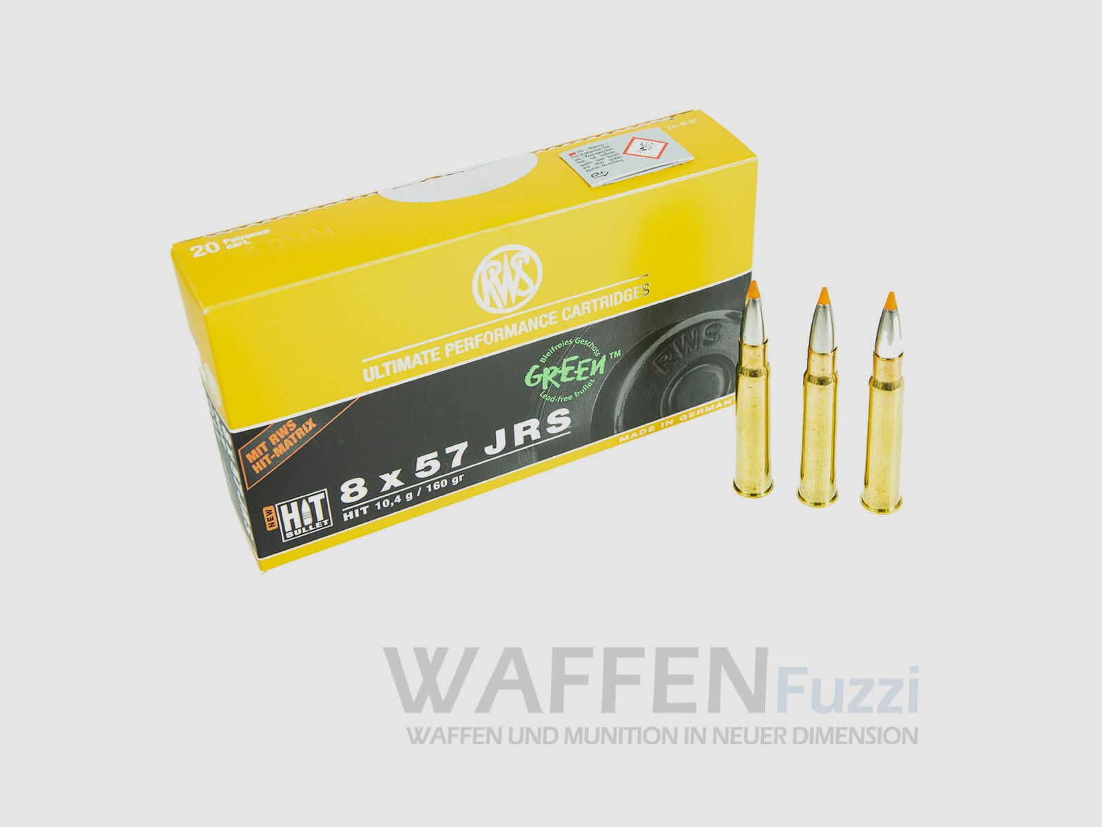 Munición de caza RWS 8x57IRS HIT verde 160grs