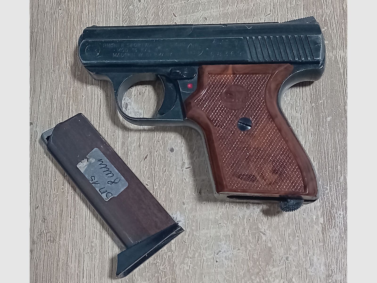 Old Rhön SM 15 caliber 8 mm blank in PTB 83/2 from 1976!