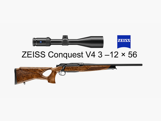 J.P. Sauer & Sohn Sauer 505 ICONIC Lochschaft HQ5 Pacchetto di Equipaggiamento Elegance | .308 Win. | ZEISS V4 3-12x56