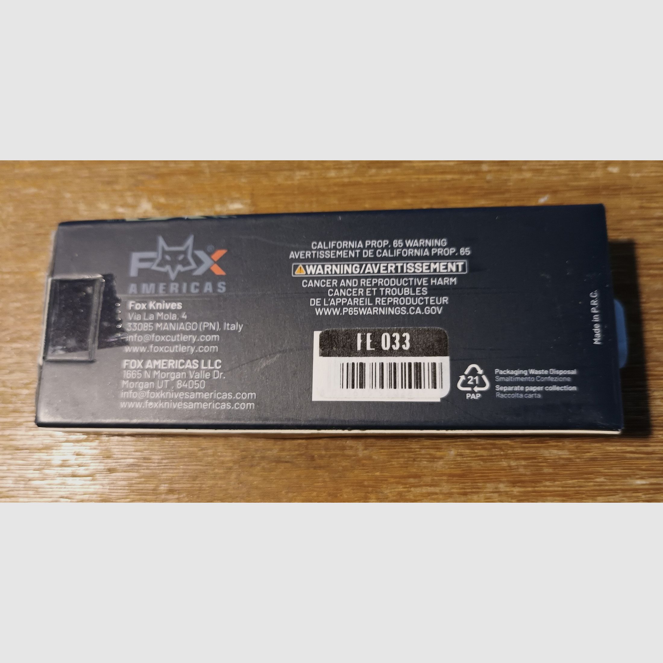  Fox Edge Sparrow G10  Einhandmesser