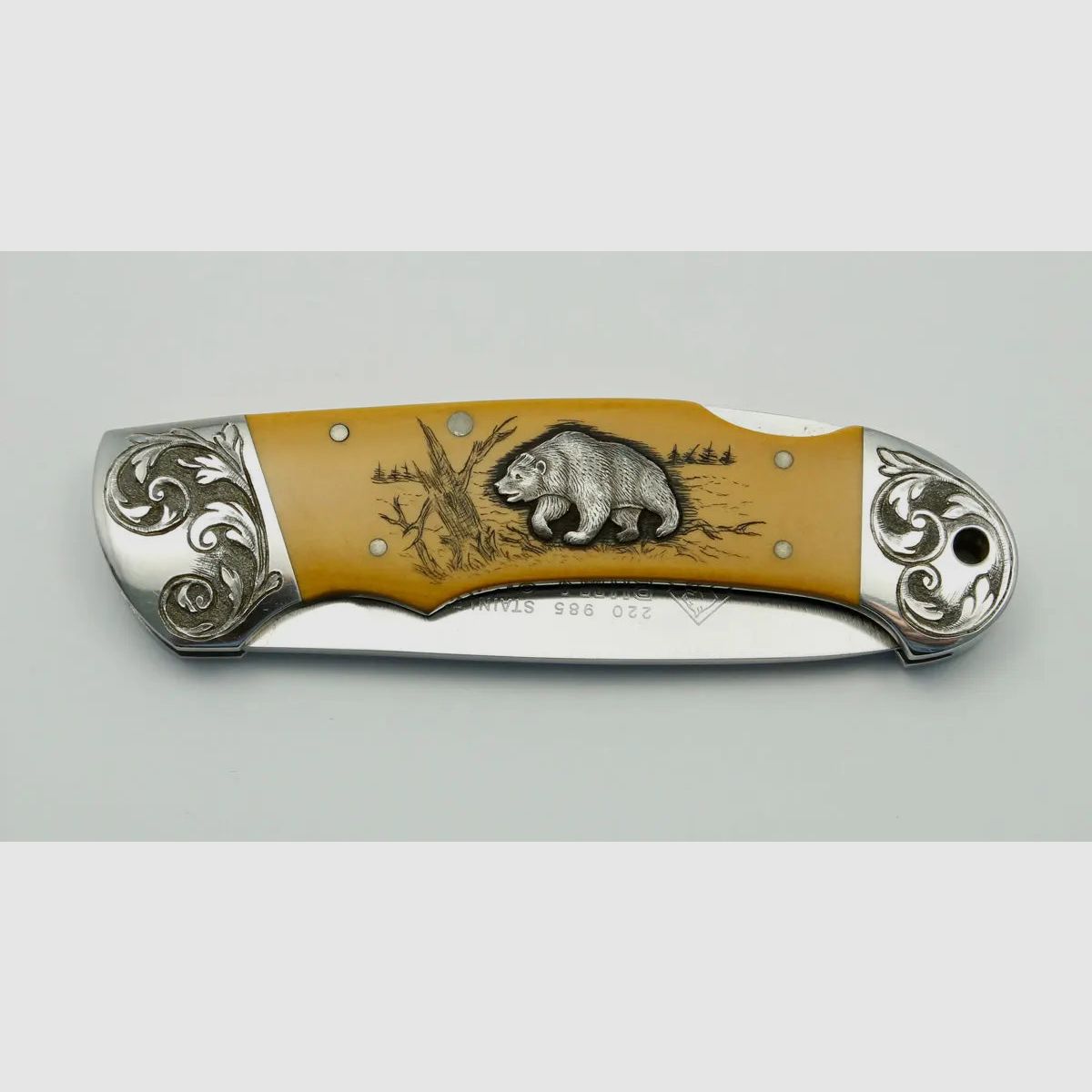 (Rarezas) Custom, American Wildlife 1st edition, SN 62/300, tarjeta de garantía, incrustación de plata, 1989, imagen 3 de 4