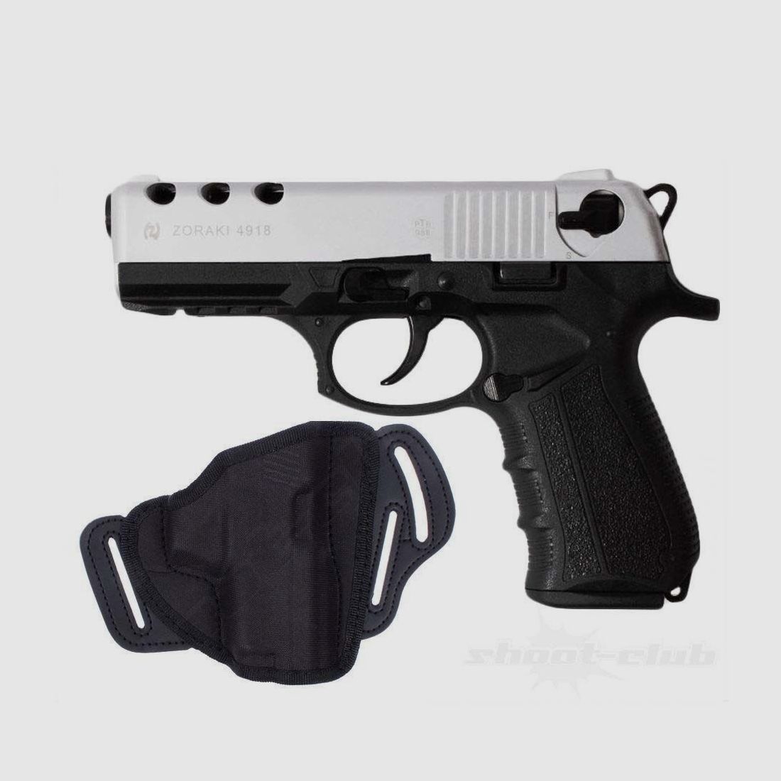 Zoraki Zoraki 4918 Matt Chrome incl. Belt Holster