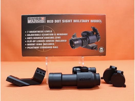 Swiss Arms Swiss Arms Red Dot Sight Leuchtpunktvisier: Military Model, Ringmontage f. Weaver-/Picatinnyprofil