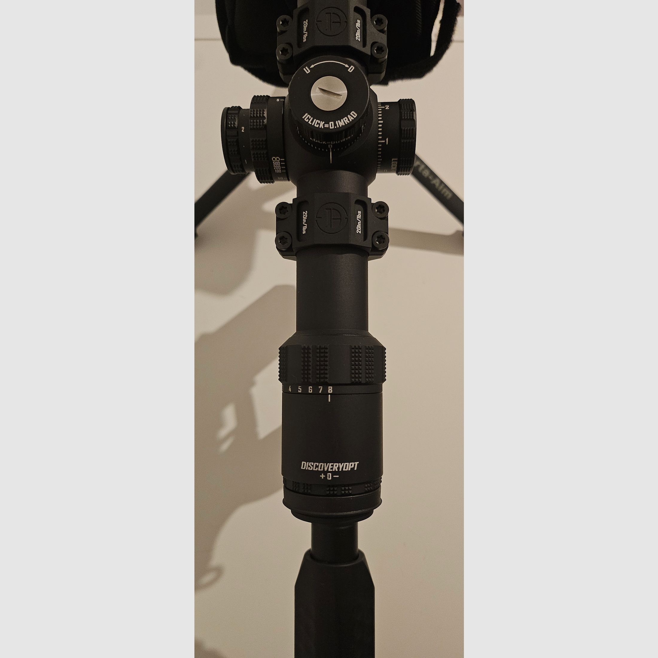 LPVO DISCOVERYOPT, 1–8 × 24 FFP met 34-mm buis