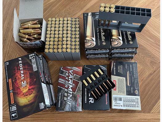 370 rounds 6.5 Creedmoor Sellier & Bellot, Federal, Lapua, Norma