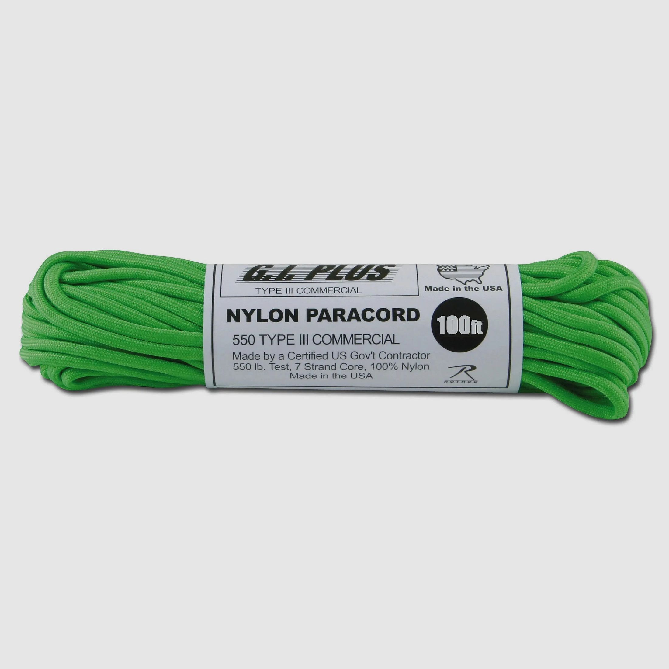 Rothco Rothco Fallschirmleine Nylon Type III 550 LB safety grün