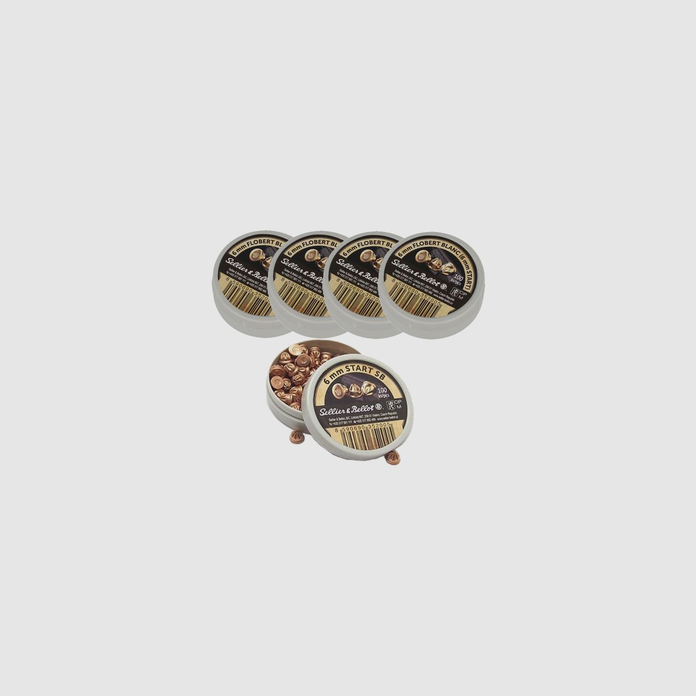 Platzpatronen Sellier & Bellot 6 mm 5 Packungen 100 Stk., Bild 1 von 3