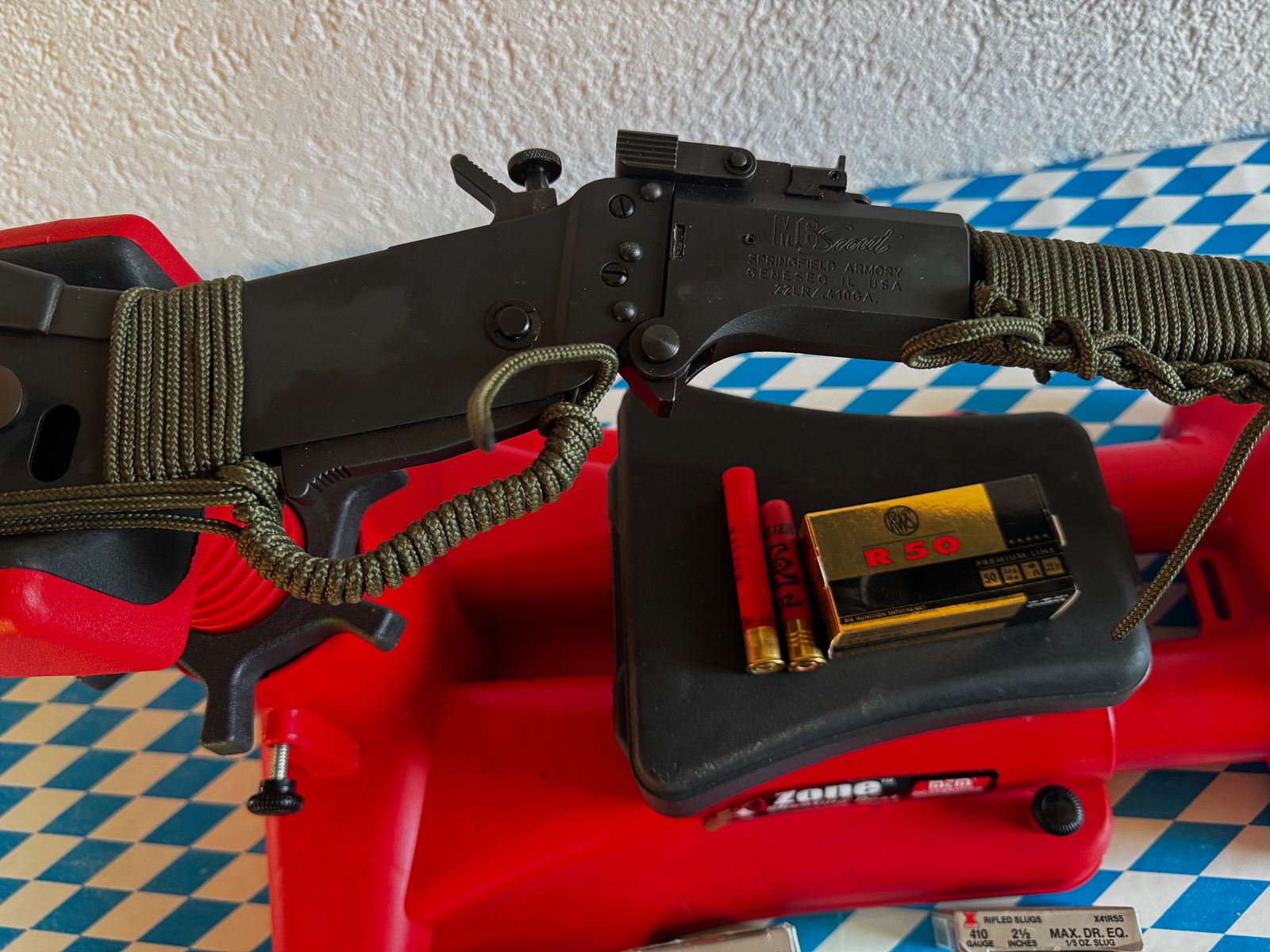 Bockbüchsflinte / Brünner Waffenwerke Modell: M6 Scout von Springfield Kaliber: .22lr / .410/76