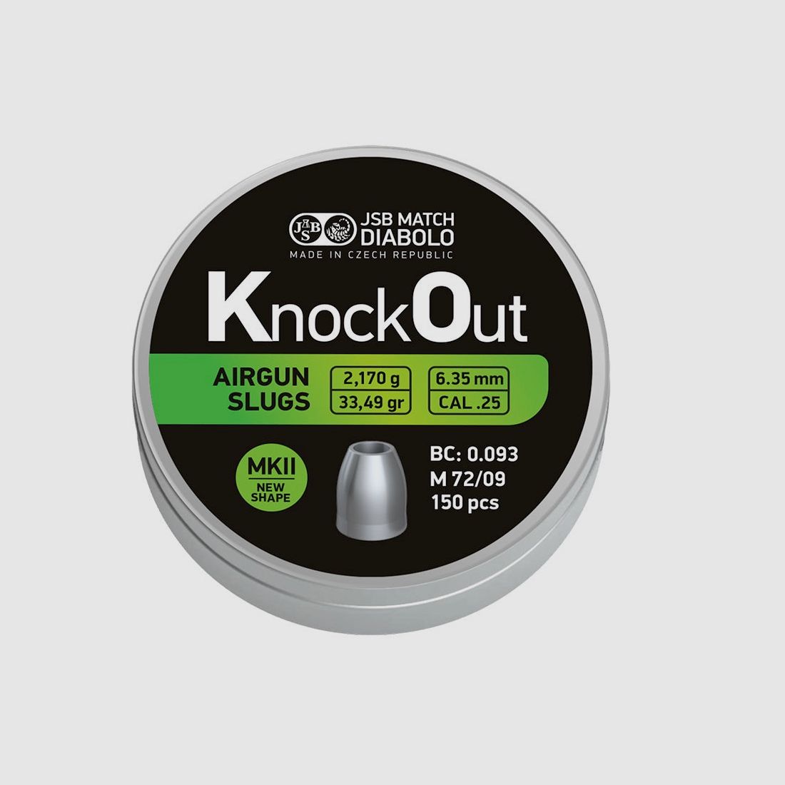 JSB Knock Out Slugs .25 / 6.35mm MKII 33,49 gr