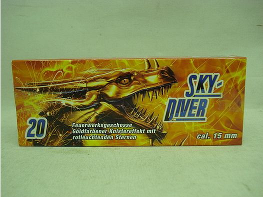 Sky Diver 15 mm - stelle scoppiettanti dorate