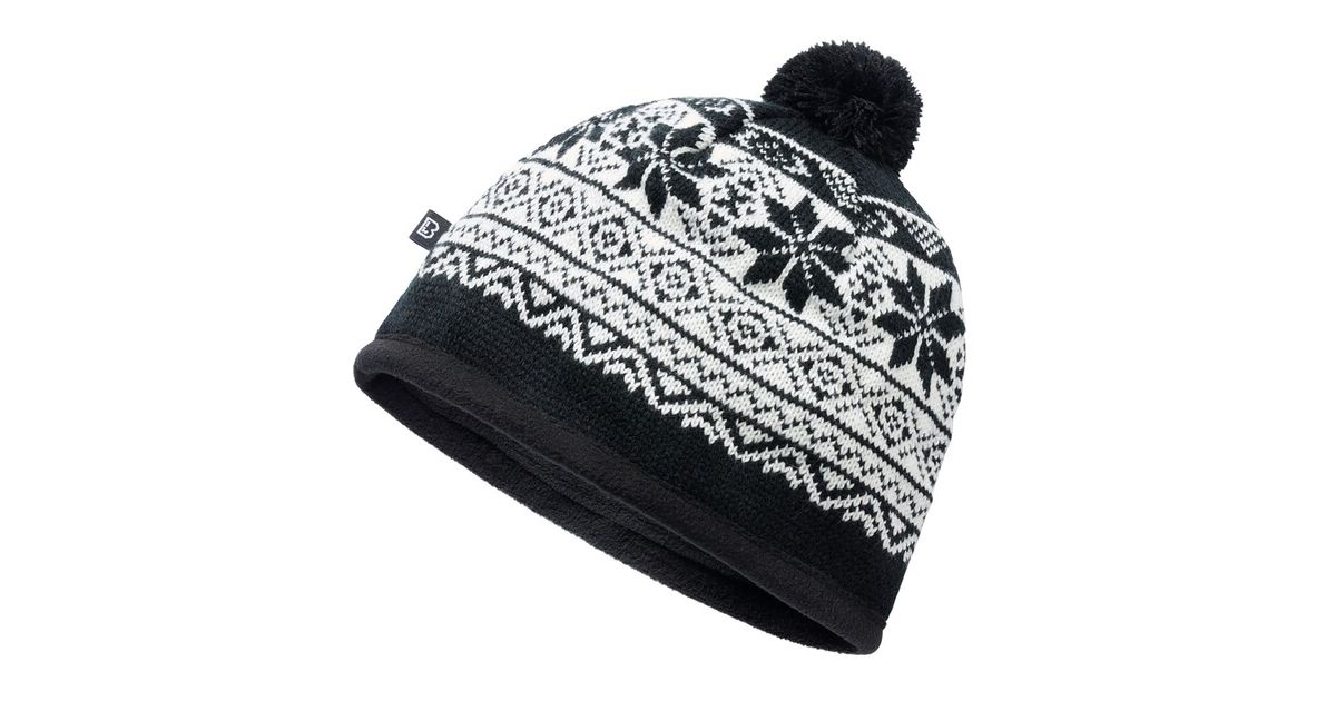 Brandit Snow Cap - White Bobble Hat, Classic Scandinavian Stretch Fit Beanie With Fleece Lining - View #5