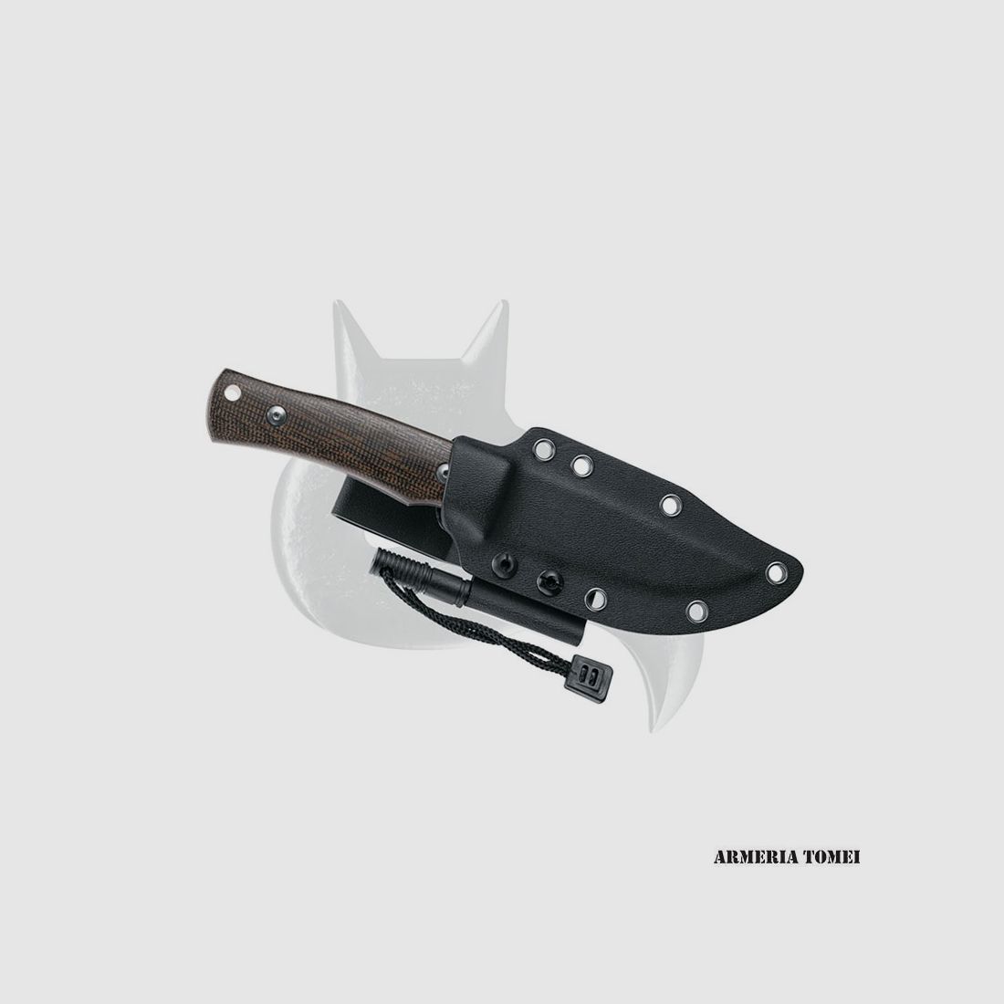 COLTELLO – FOX EXPLORATOR FIXED BLADE – 440C STONE WASHED BLADE – LINEN MICARTA HANDLE, immagine 2 di 2