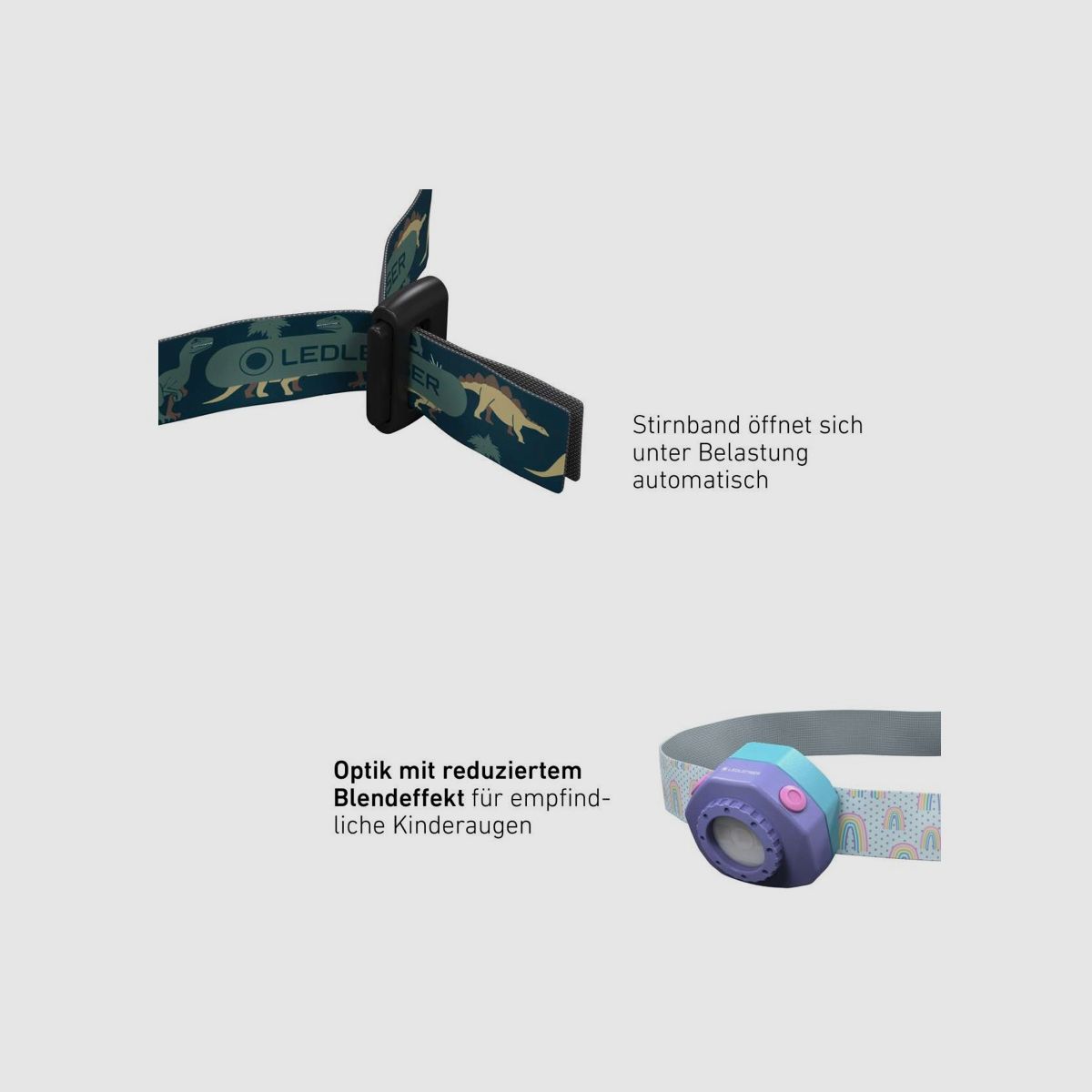 Ledlenser 502535 Kinder Stirnlampe KIDLED4R grün 40 Lumen