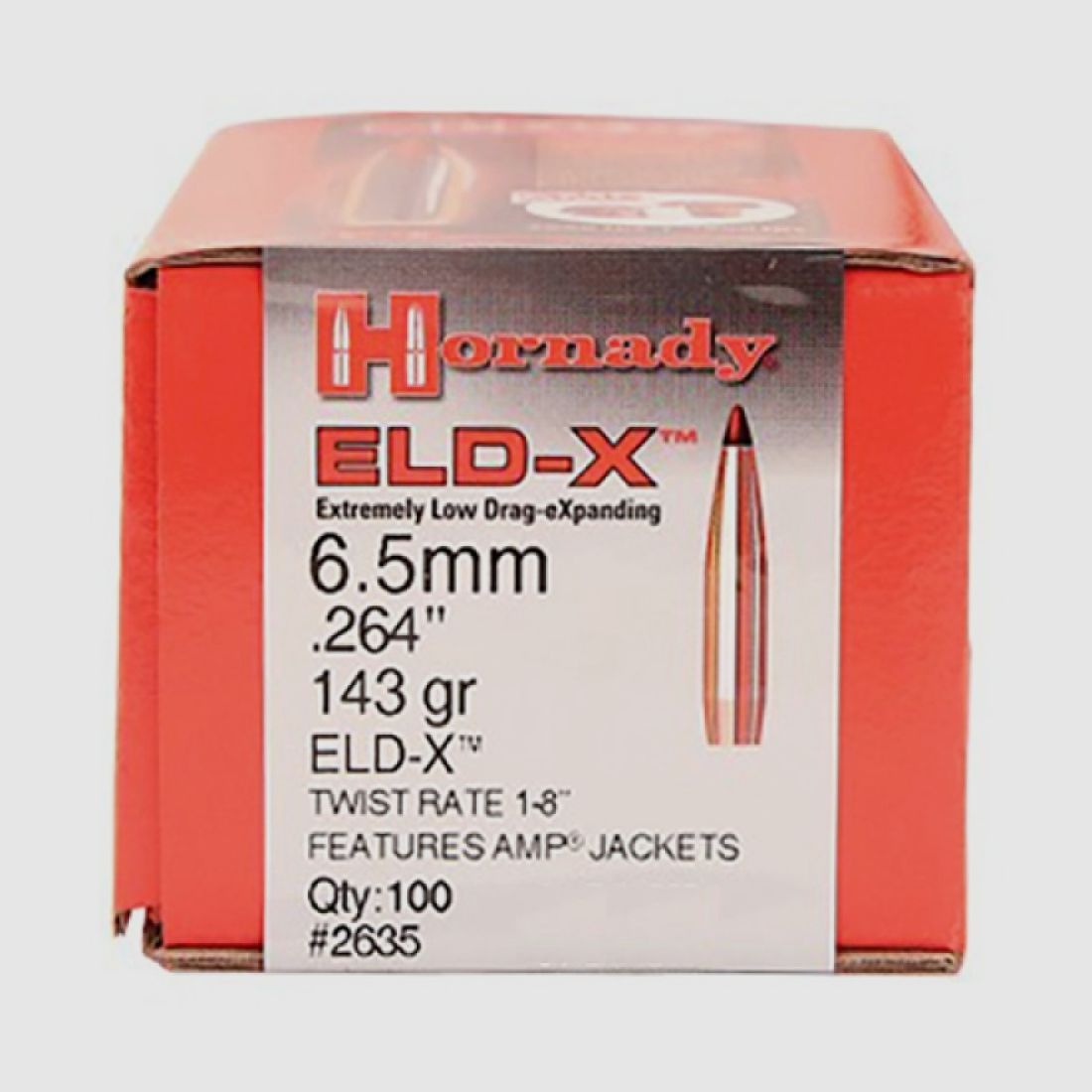 .264 Geschosse Hornady ELD-X 143 gr VE100
