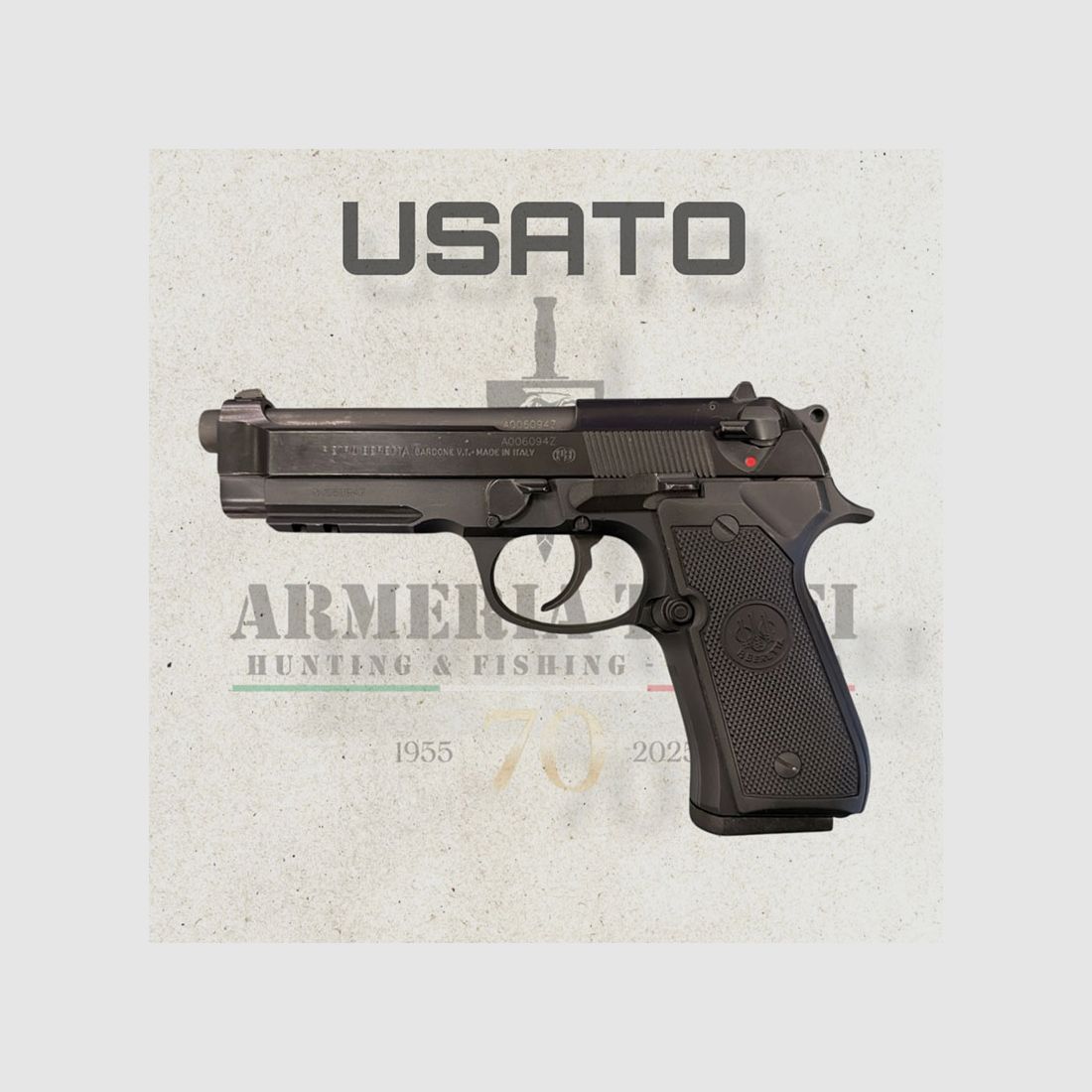 USATO – PISTOLA – BERETTA MOD. 92A1 cal. 9×19, immagine 1 di 3