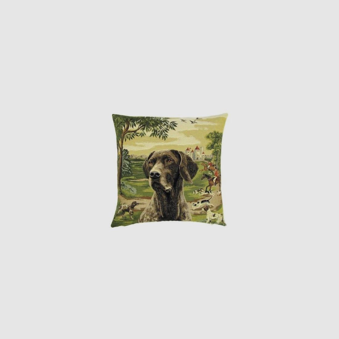 Cuscino in tessuto gobelin 45x45 cm Labrador nero