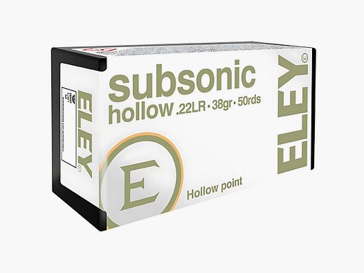 .22 LR Eley Subsonic Hollow 38gr/2,46g