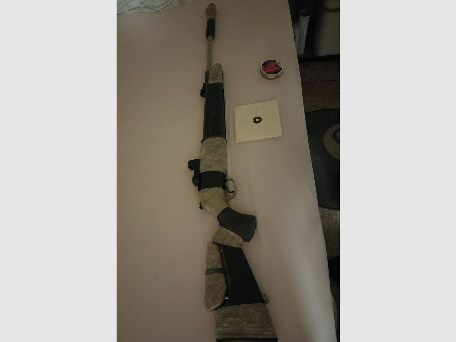 Goed onderhouden Mercury x tac 85 luchtgeweer kniklader 4,5mm .177 + doelwitten Target Diabolos Set Walther green Dot groene punt vizier