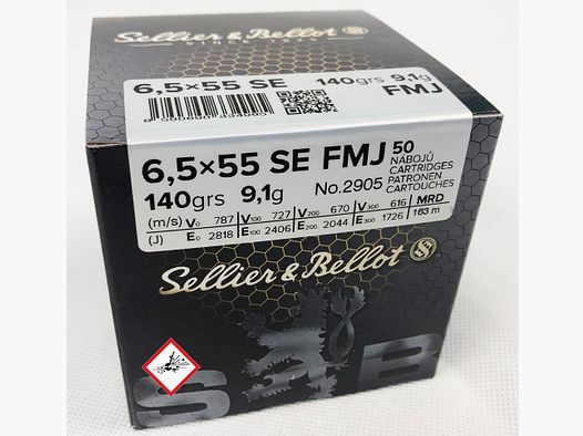 Sellier & Bellot 6,5x55 FMJ 140grs.