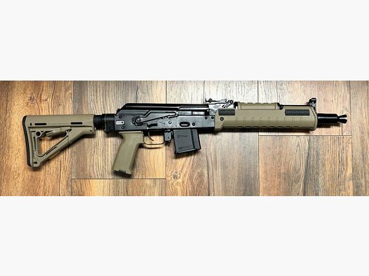 approvato sportivamente - Saiga MKK 102 Sport - fucile semi-automatico .223Rem Izhmash - con calcio pieghevole approvato sportivamente! - canna di 34,1 cm - versione civile - sistema AK74 AK47 AK-102 - versione corta dell'AK-101