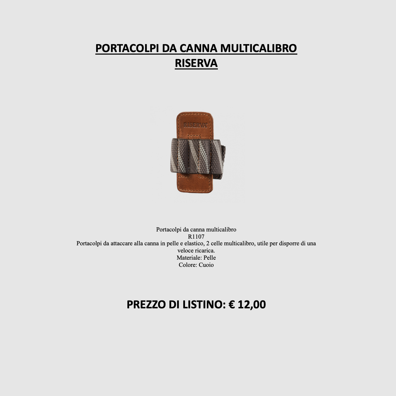 Riserva – MULTICALIBRO LAUFHALTER, Bild 1 von 2