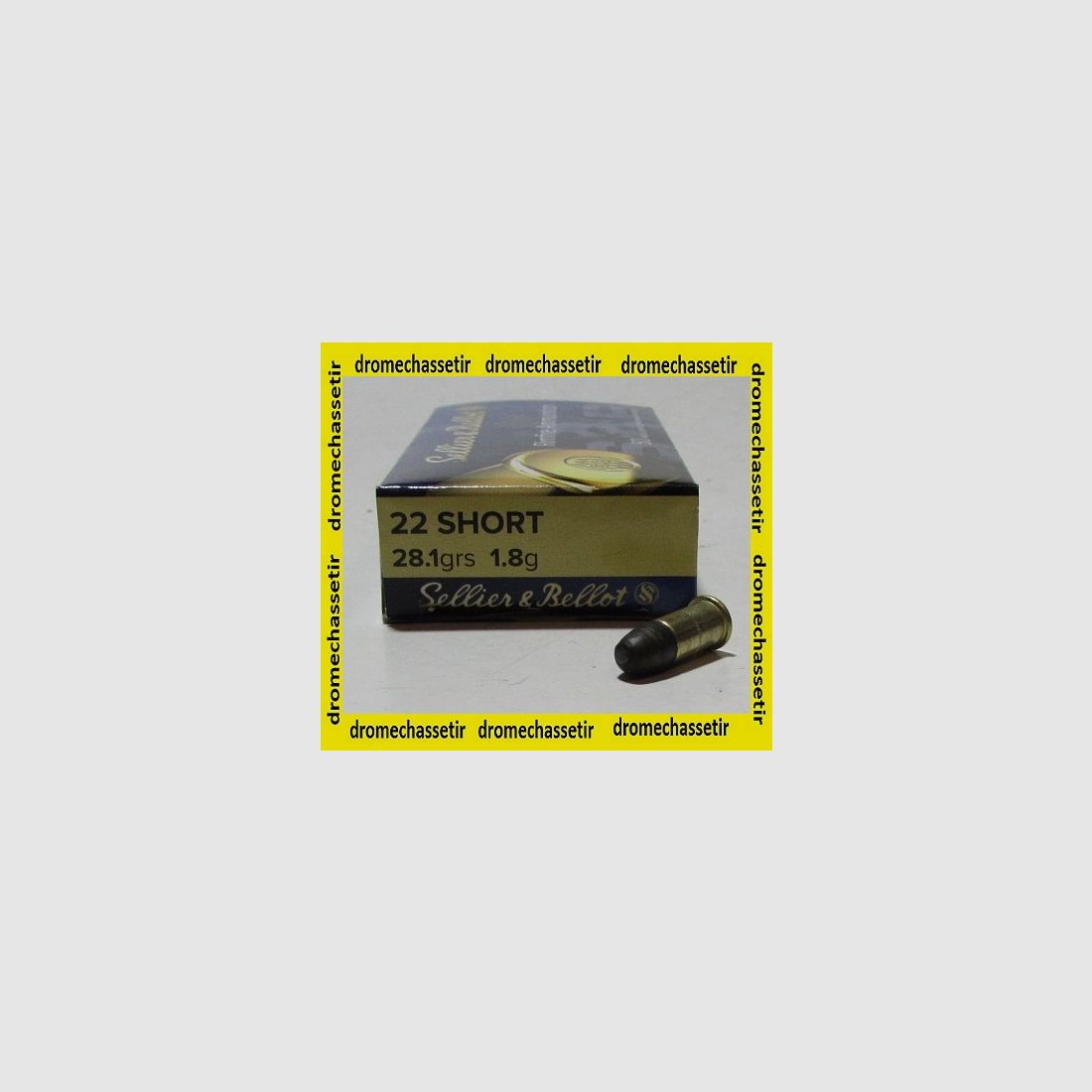 Box of 50 cartridges .22 Short Sellier & Bellot, 28.1 grains round nose