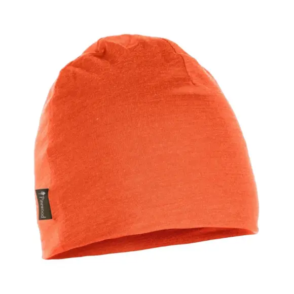 Merino Wool Beanie Pinewood Orange