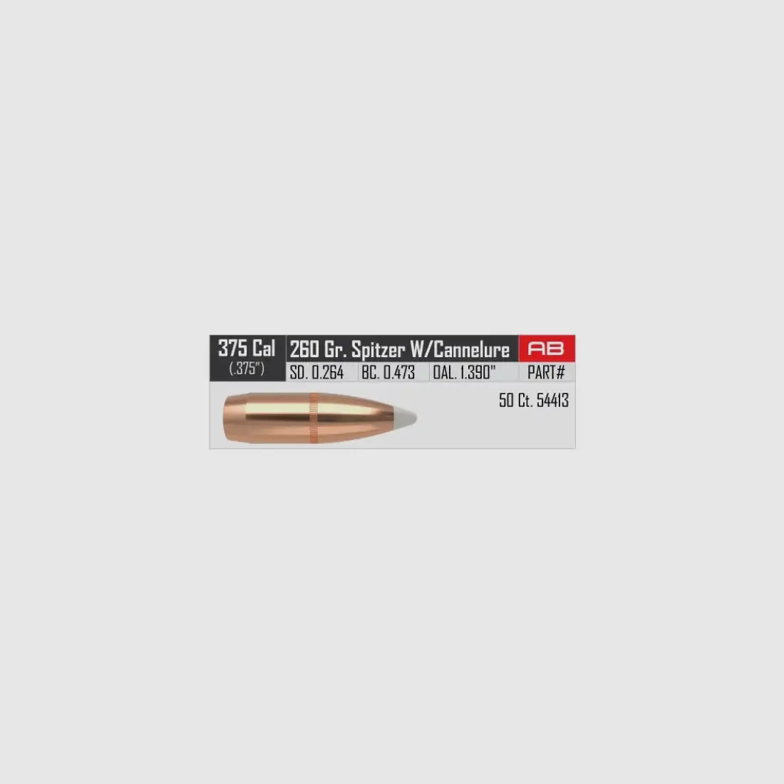 Geschosse Nosler AccuBond .375 cal, dia .375, 260grs, Bild 3 von 3