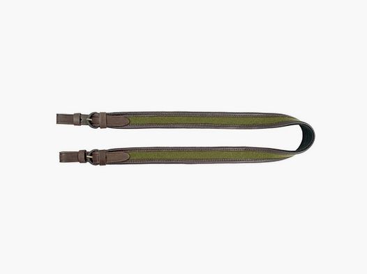 Waffenfutteral Huetter mit braunem Lederbesatz und Loden