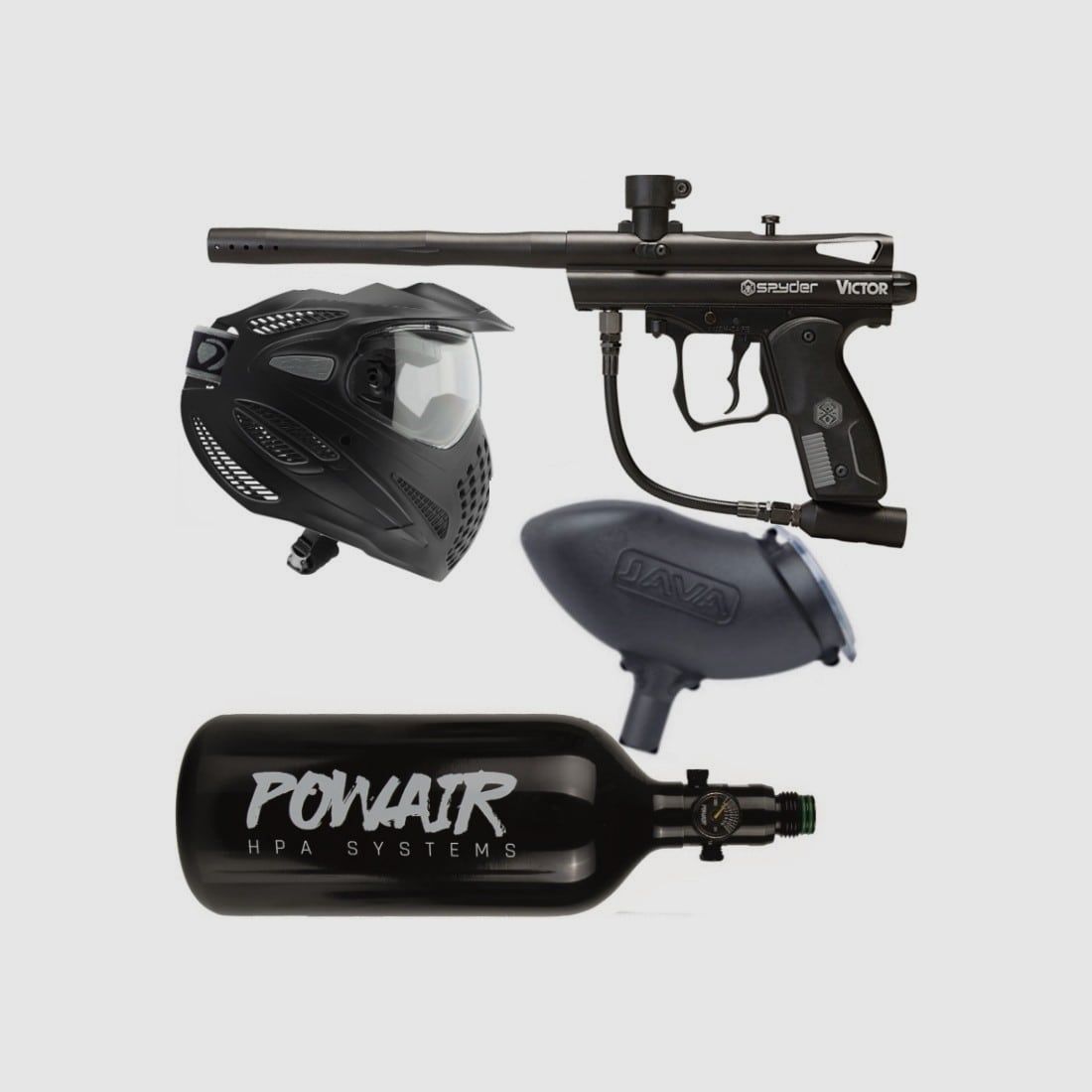 Pack de départ Kingmann Spyder Victor Paintball Marker / Set complet