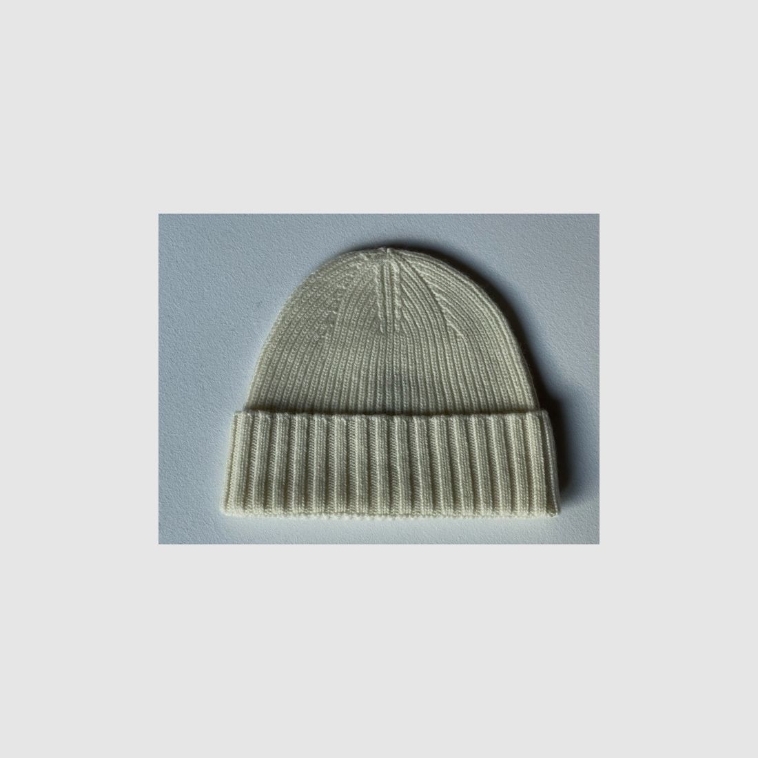 ROSI COLLECTION Bonnet en Cachemire en Côtes Blanc Laine