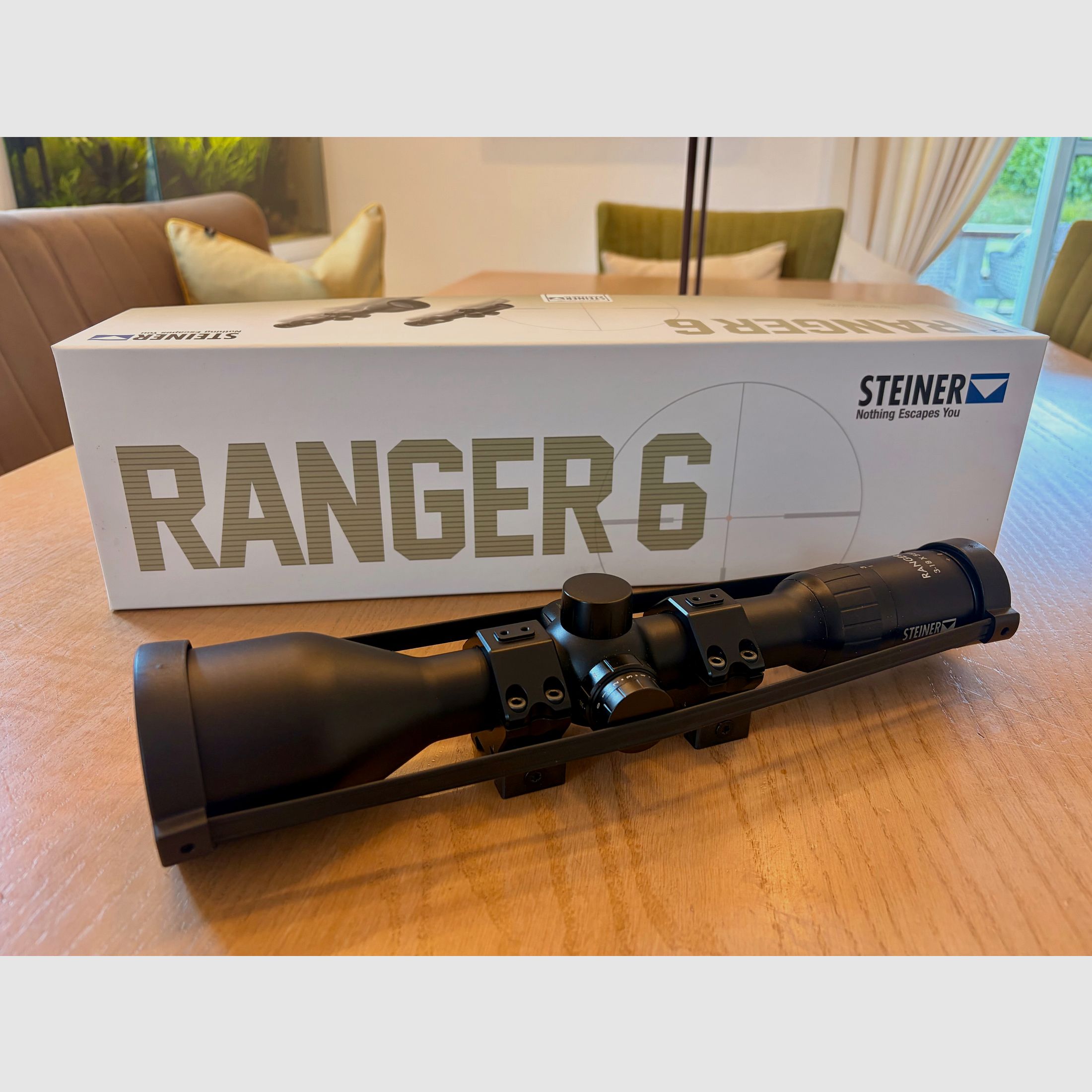 Steiner Ranger 6 3-18x56 scope inkl. GGS precision mounting rings – Top Zustand