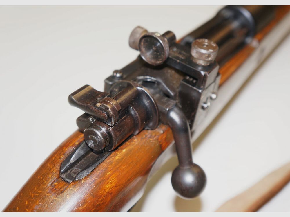 Mauser Werke Oberndorf a.N. Repetierbüchse, Matchgewehr byf42 Mauser K98k mit langen Matchlauf und Diopter, Korntunnel 8x57IS