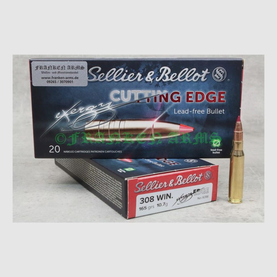 Sellier & Bellot .308 Win. eXergy EDGE 165gr. 10.7g 20 pieces bulk prices