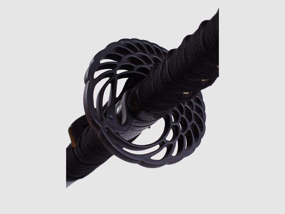 Kranich Katana und schwarze Saya
