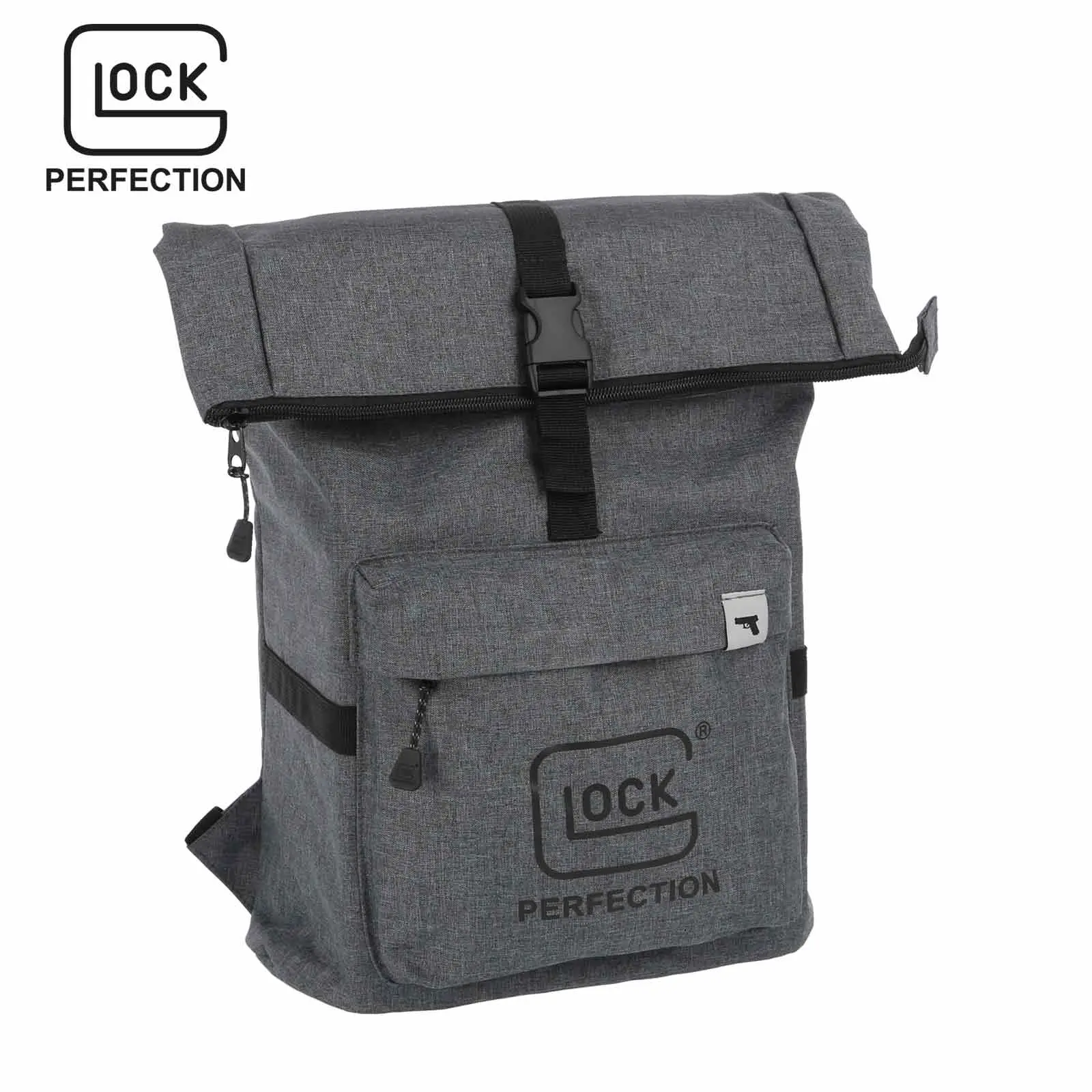 Glock Backpack "Perfection" - Gray - Waterproof Coated - 32×14×41 cm