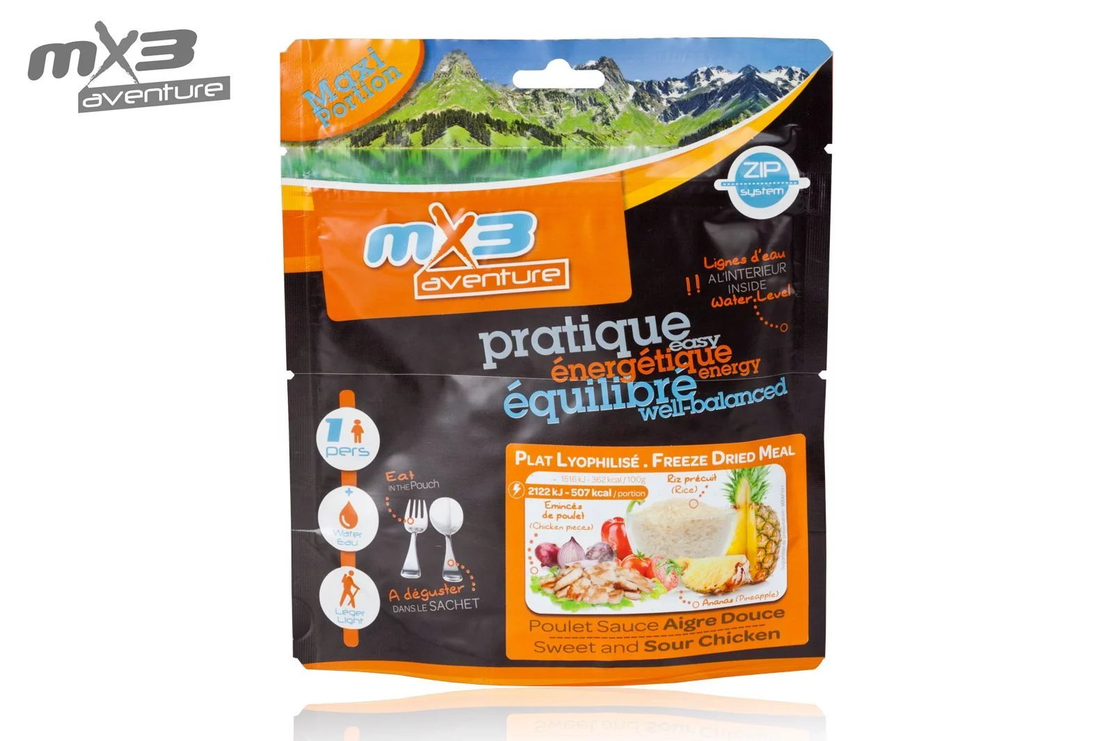 Freeze-dried food MX3 Aventure – Chicken in sweet and sour sauce, image 2 of 2