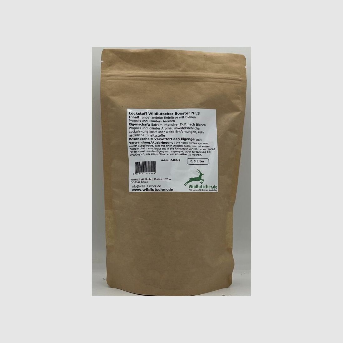 Wildlutscher Booster Nr.3 Nüsse mit Kräuter/ Bienen Pheromonen 0,5 l