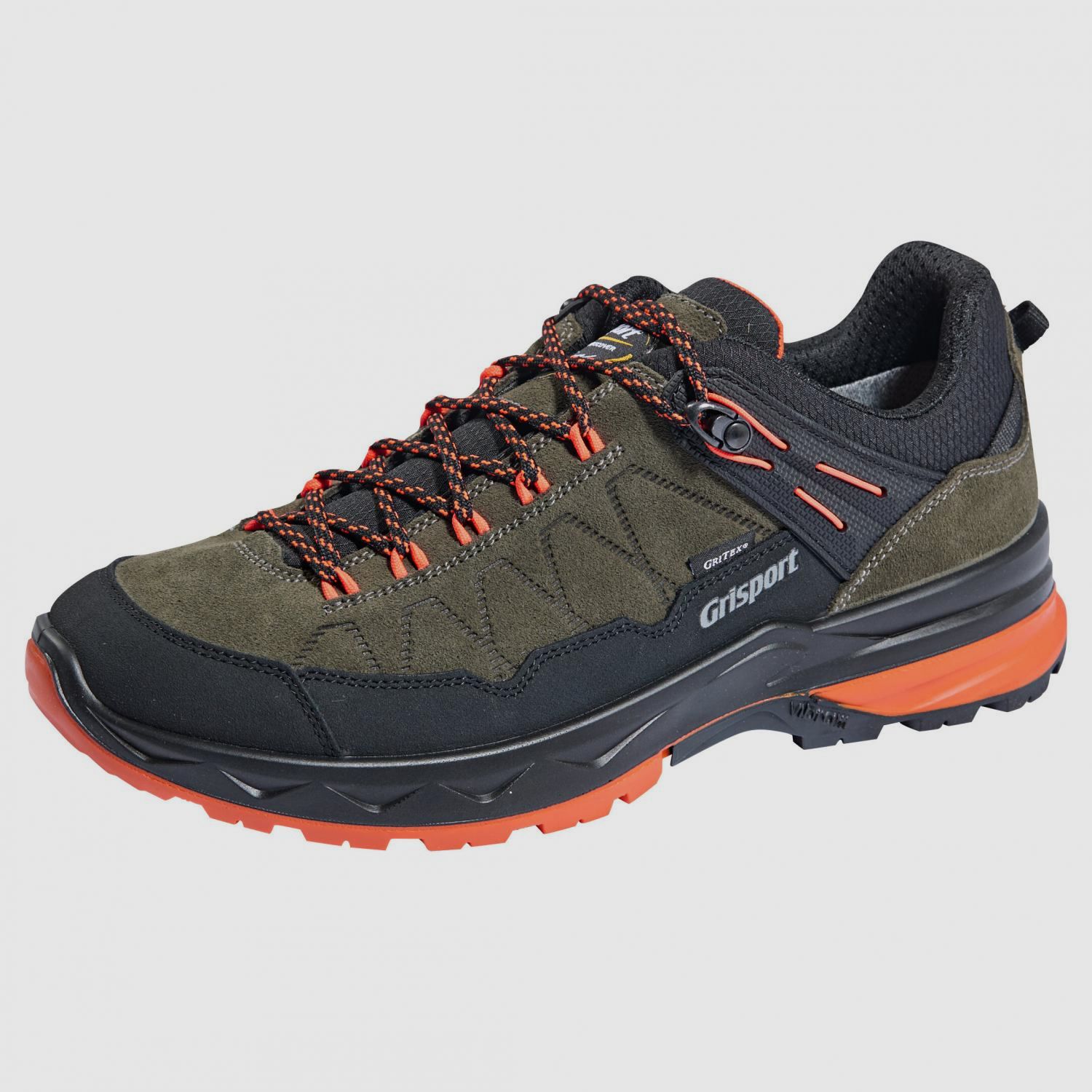 Scamosciato Halbschuhe Herren (Olive/Orange)