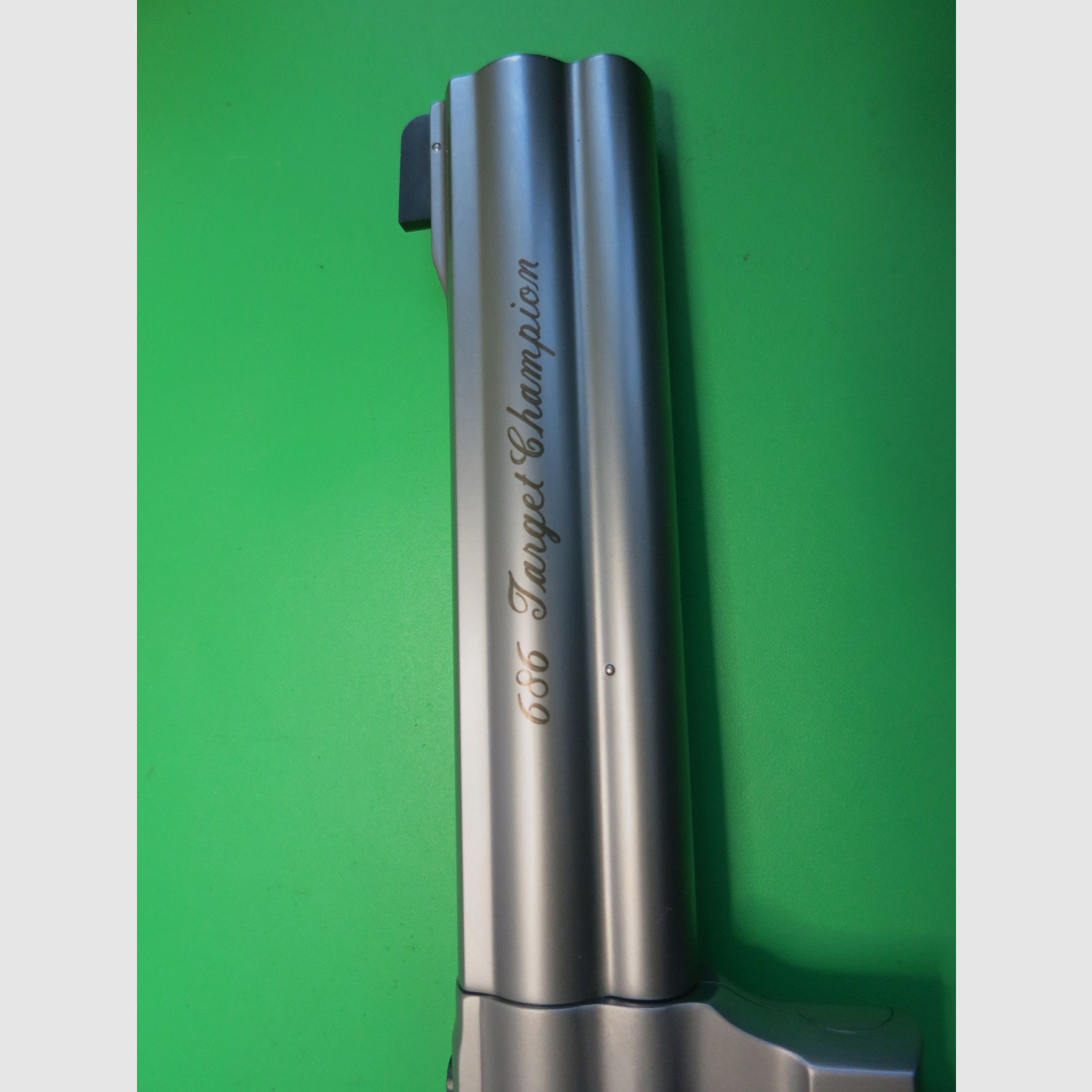 Revolver, SMITH&WESSON, Mod. 686-5 Target Champion, .357 Magnum, 6" loop, roestvrij staal versie, Nill-grip    #16