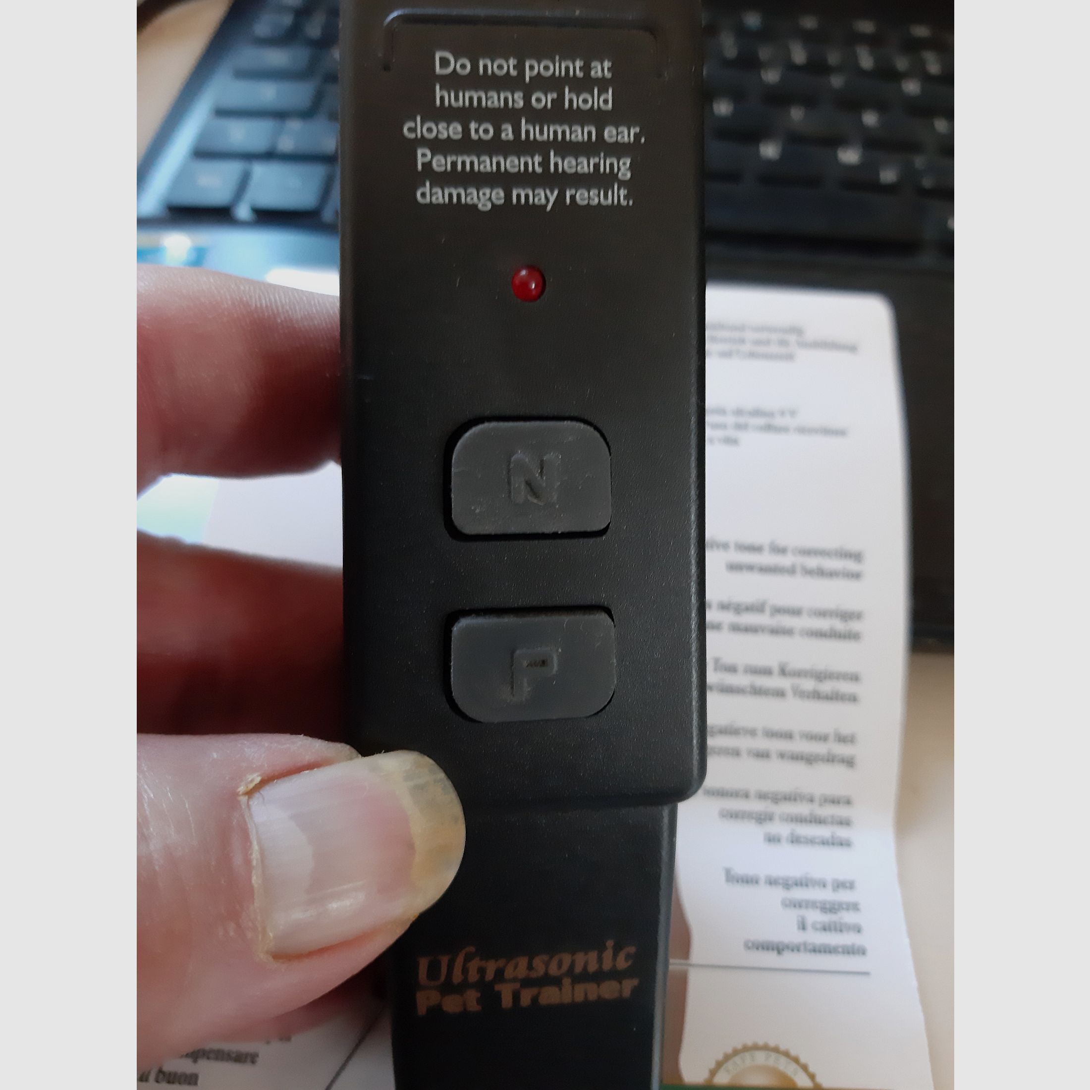 Marken PET - TRAINER Lob en Tadel, Ultraschall ZEER goed, + 1 Speciale RVS Zechenzange, Klinisch Geschikt, Als NIEUW