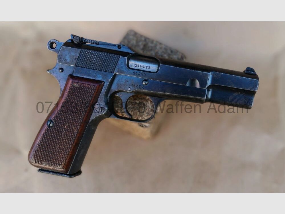 FABRIQUE NATIONAL WKII FN High Power - M.1935 mit Nut f. Anschlagschaft, Schiebevisier