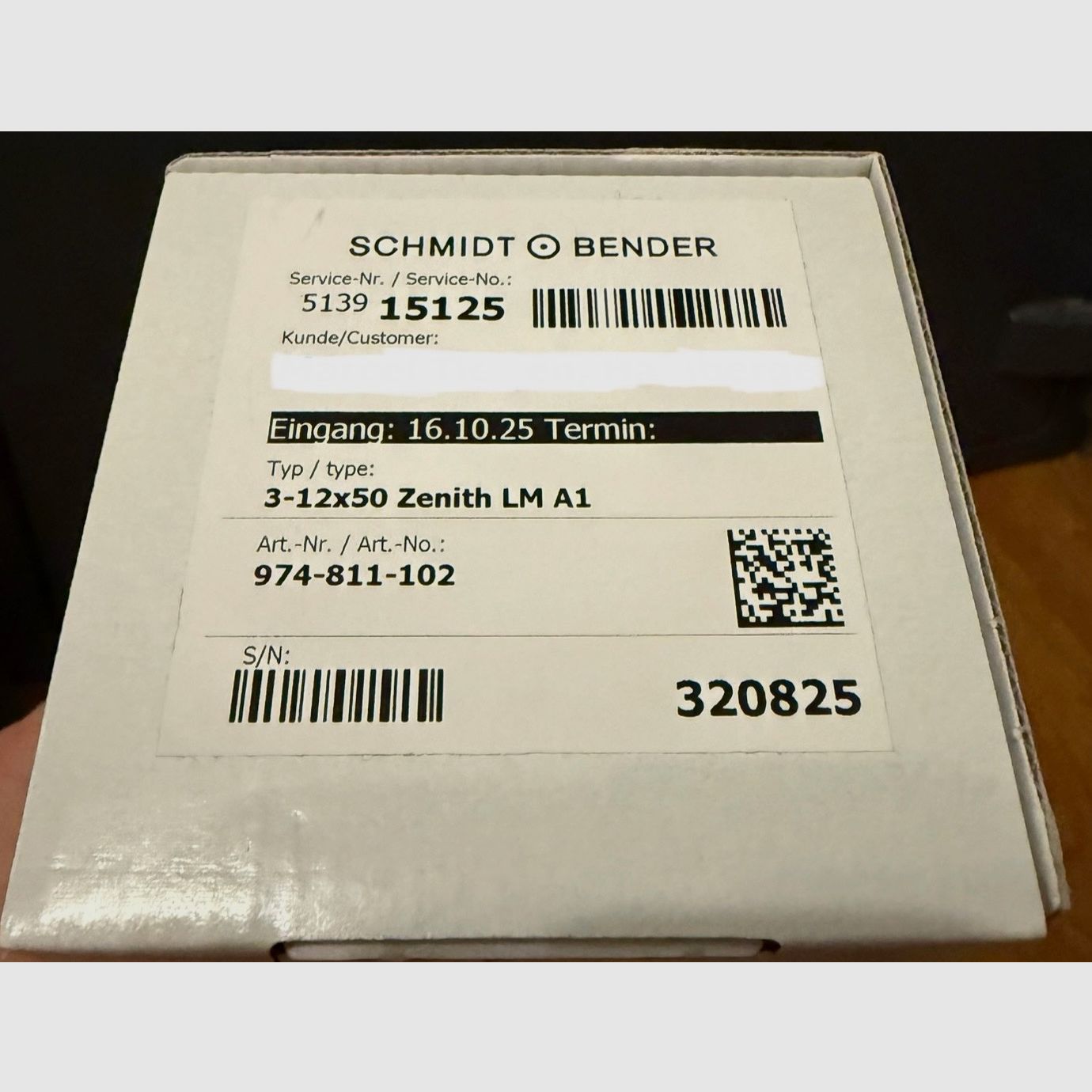 Schmidt & Bender Zenith 3-12x50 LM A1 lunette de tir