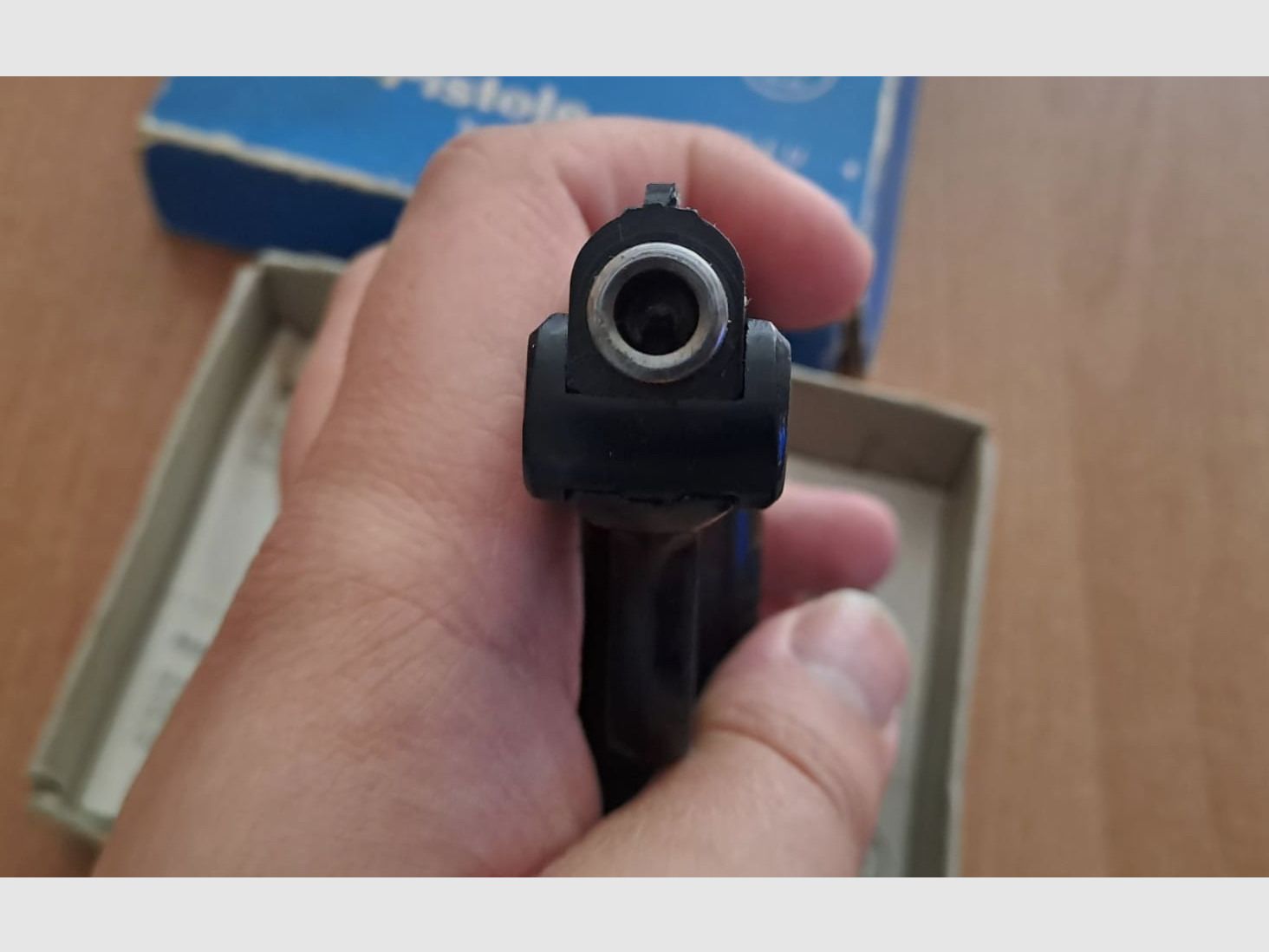 Seltene Rhöner SM 110A Kal. 8 mm Knall im PTB 45-69 von 1971! Mit OVP!