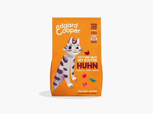 Edgard & Cooper Katzen Trockenfutter Adult frisches Freilandhuhn 325g